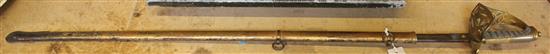 A Victorian Grenadier officers sword